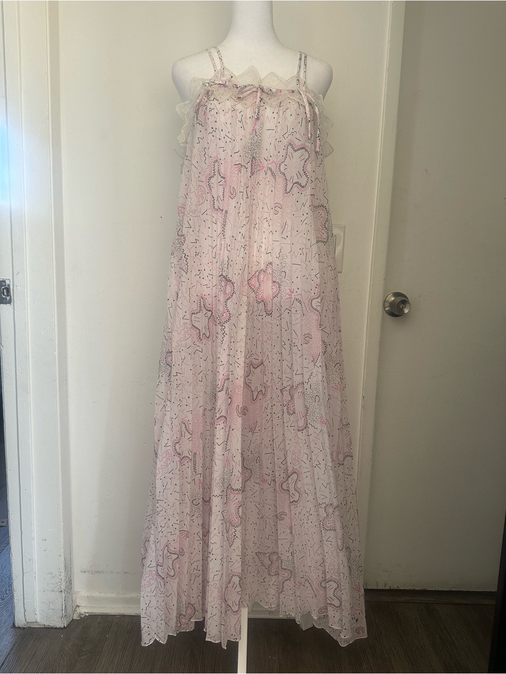 Rare Archival Zandra Rhodes x Neiman Marcus Vintage Pleated Dress
